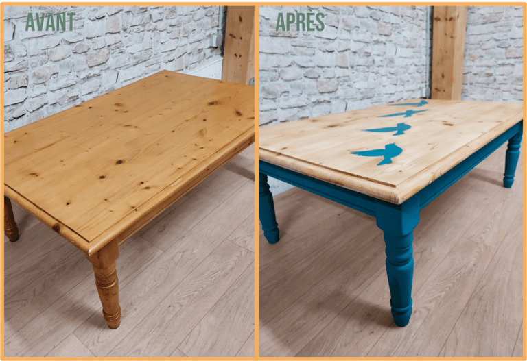 Relooking table basse avant après