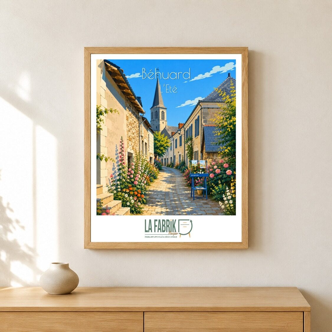 Affiche Béhuard Été encadrée