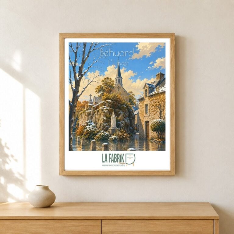 Affiche Béhuard – L’Hiver