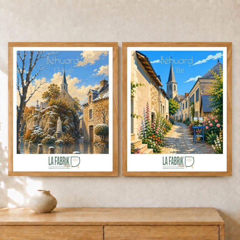 Affiche Béhuard – L’Hiver