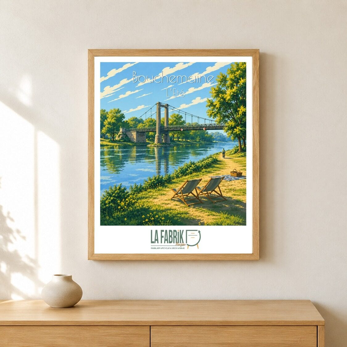 Affiche Bouchemaine Été encadrée