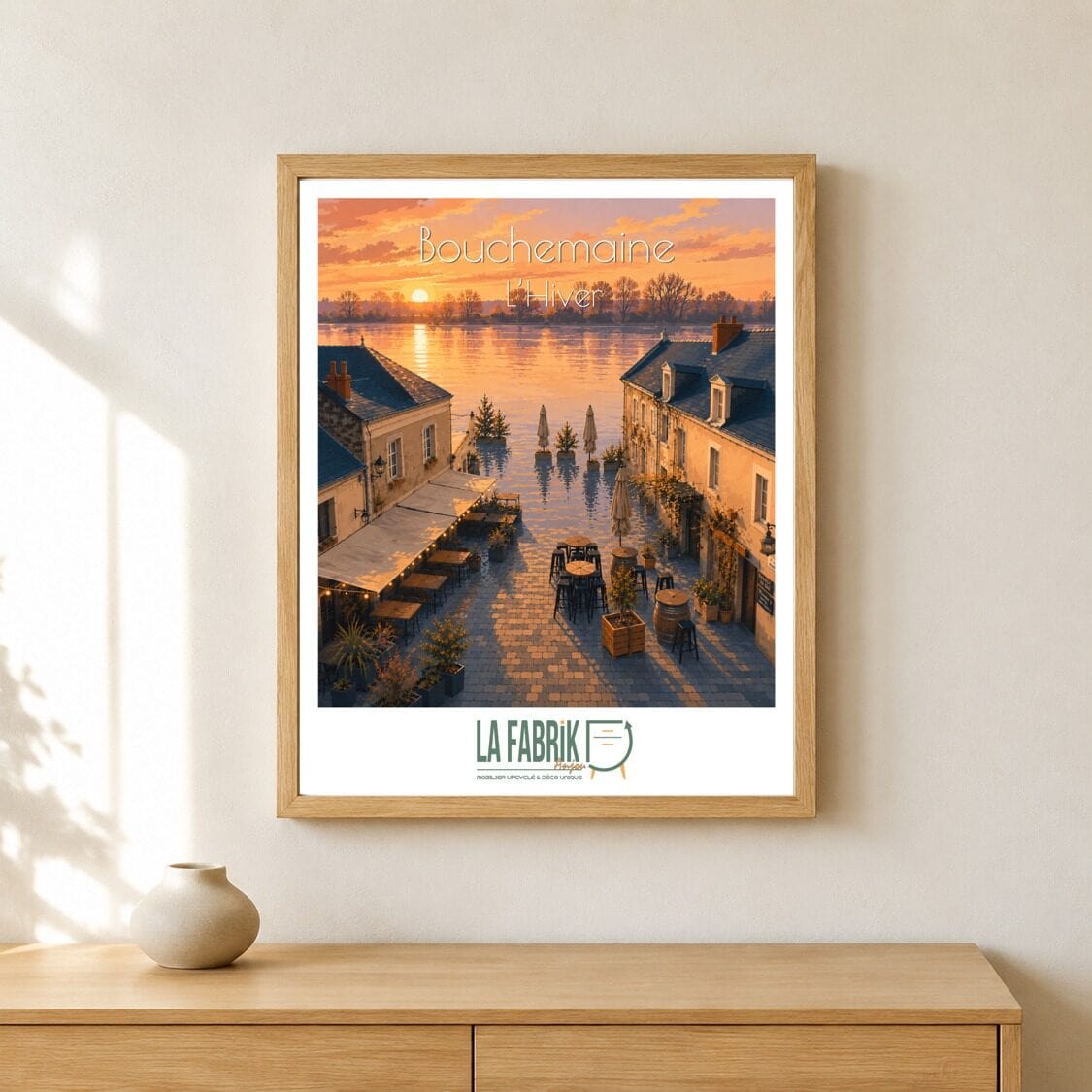 Affiche Bouchemaine Hiver encadrée
