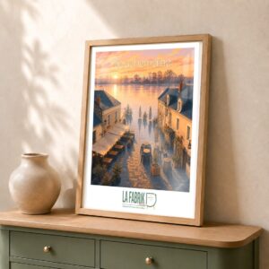 Affiche de la place Ruzebouc au coucher du soleil