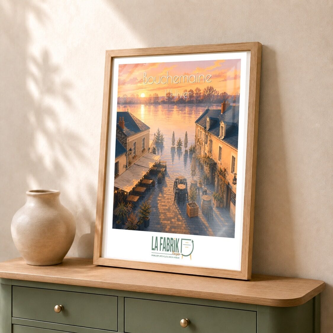 Affiche de la place Ruzebouc au coucher du soleil