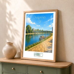 Affiche Chalonnes-sur-Loire dans une décoration intérieure