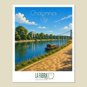 Affiche Chalonnes-sur-Loire Été encadrée