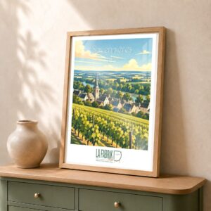 Affiche Savennières Été encadrée
