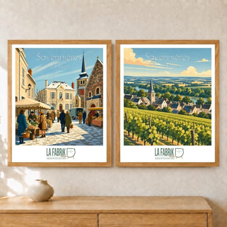 Affiche Savennières l'hiver
